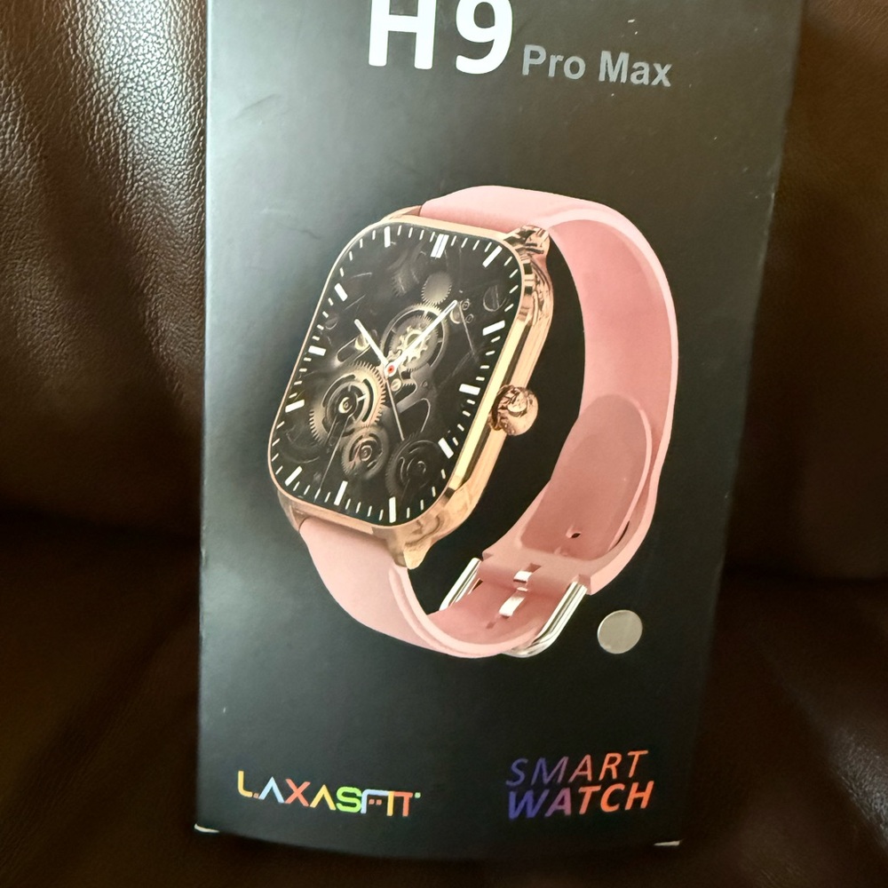 Laxasfit H9 Pro Max Gray Smart Watch w/band and charger - NIB
